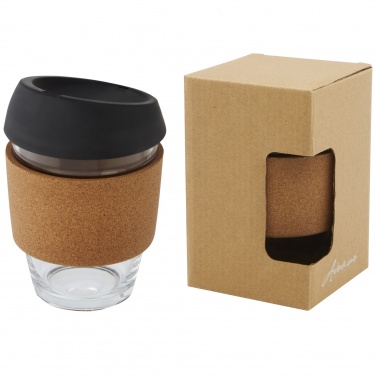 Logotrade promotional giveaway image of: Lidan 360 ml borosilicate glass tumbler with silicone lid