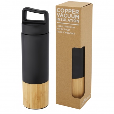 Logo trade promotional giveaways image of: Torne 540 ml  stainless steel bottle with bamboo outer wall