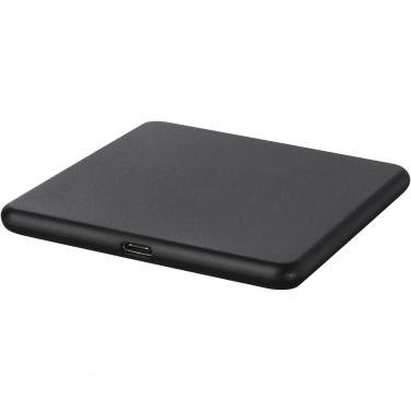 Logo trade business gifts image of: Loop 10W recycled plastic wireless charging pad