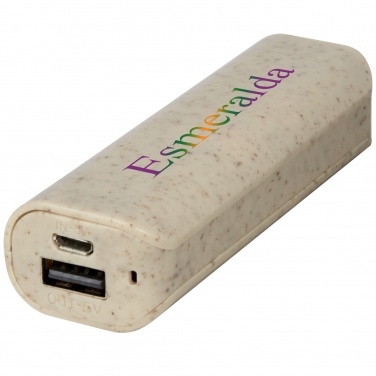 Logotrade corporate gifts photo of: Yoko 1200mAh wheat straw power bank
