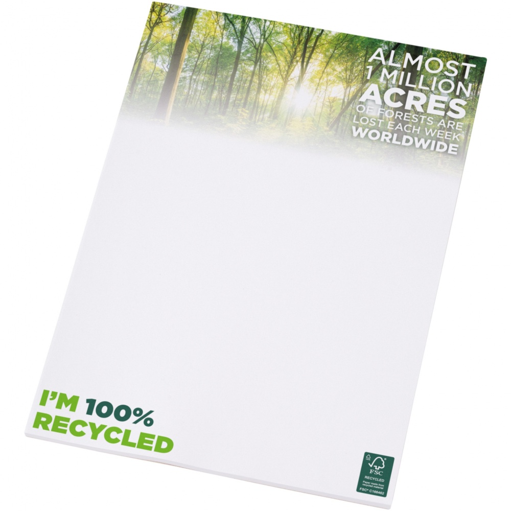 Logo trade promotional merchandise picture of: Desk-Mate® A4 recycled notepad