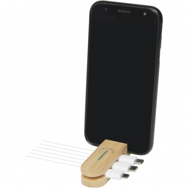 Logo trade promotional gifts image of: Edulis bamboo cable manager 