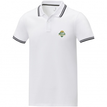 Logo trade corporate gifts image of: Amarago short sleeve men's tipping polo