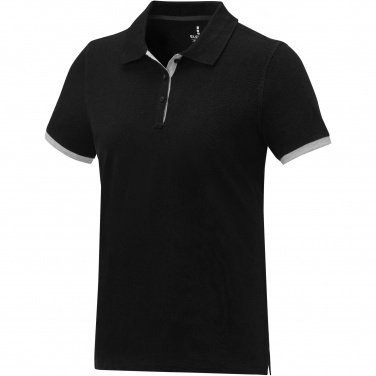 Logo trade promotional gift photo of: Morgan short sleeve women's duotone polo
