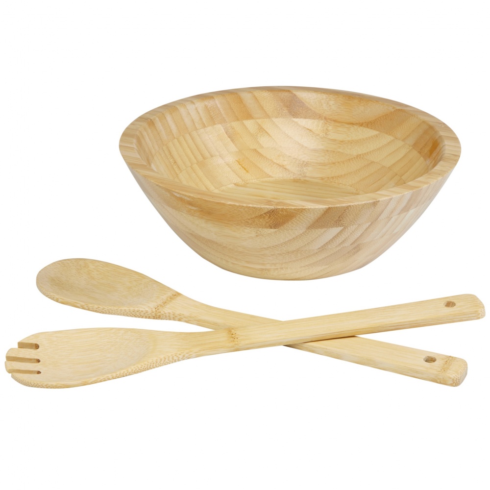 Logotrade promotional gift picture of: Argulls bamboo salad bowl and tools