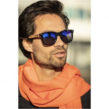 Logotrade corporate gifts photo of: Hiru rPET/wood mirrored polarized sunglasses in gift box