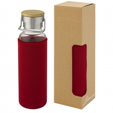 Logo trade promotional giveaways image of: Thor 660 ml glass bottle with neoprene sleeve