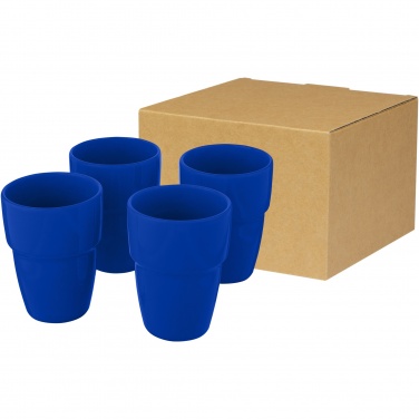 Logo trade advertising products picture of: Staki 4-piece 280 ml stackable mug gift set
