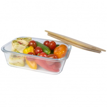 Logo trade promotional products picture of: Roby glass lunch box with bamboo lid