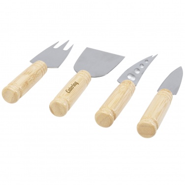 Logotrade promotional merchandise image of: Cheds 4-piece bamboo cheese set