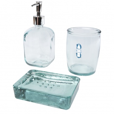 Logotrade promotional products photo of: Jabony 3-piece recycled glass bathroom set