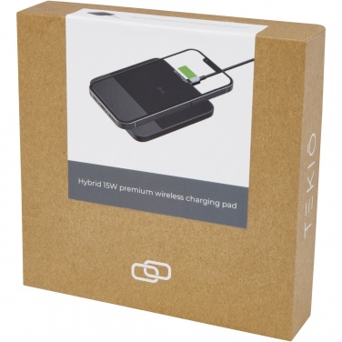 Logo trade business gifts image of: Hybrid 15W premium wireless charging pad