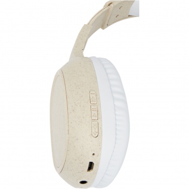 Logotrade promotional giveaways photo of: Riff wheat straw Bluetooth® headphones with microphone