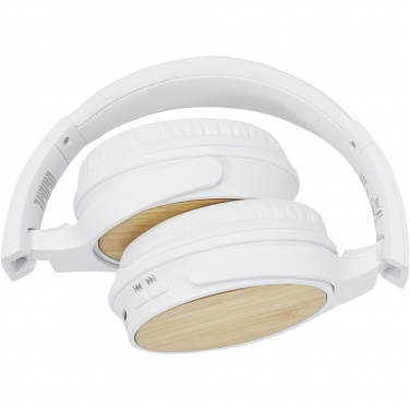 Logotrade promotional merchandise image of: Athos bamboo Bluetooth® headphones with microphone