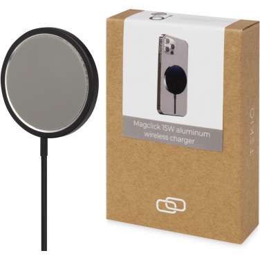 Logo trade promotional products image of: Magclick 15W aluminium wireless charger