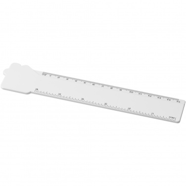 Logo trade promotional giveaways image of: Tait 15 cm house-shaped recycled plastic ruler