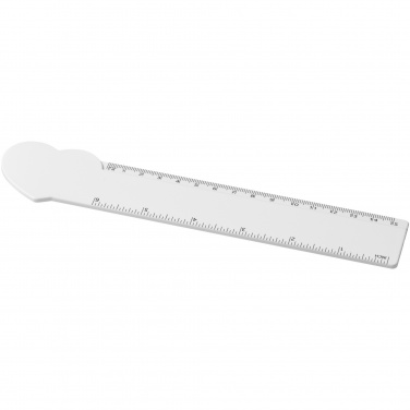 Logotrade promotional merchandise image of: Tait 15 cm heart-shaped recycled plastic ruler