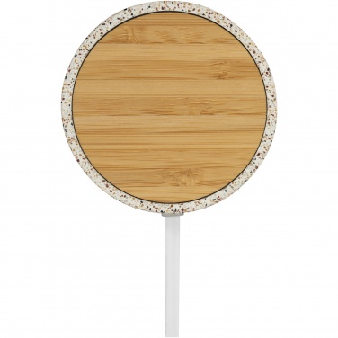 Logo trade promotional gifts image of: Terrazzo 10W wireless bamboo charging pad