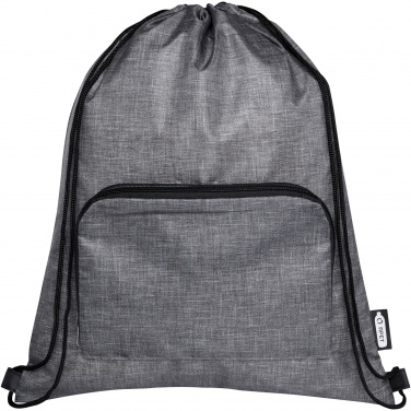 Logo trade promotional items image of: Ash recycled foldable drawstring bag 7L