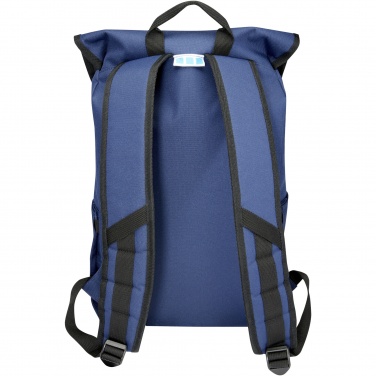 Logo trade business gifts image of: REPREVE® Our Ocean™ 15" GRS RPET laptop backpack 19L