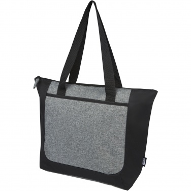 Logotrade promotional product picture of: Reclaim GRS recycled two-tone zippered tote bag 15L