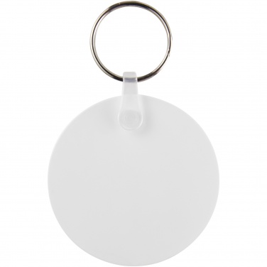 Logo trade promotional giveaway photo of: Tait circle-shaped recycled keychain