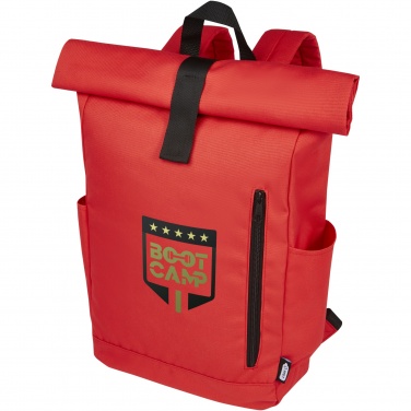 Logotrade advertising product picture of: Byron 15.6" GRS RPET roll-top backpack 18L