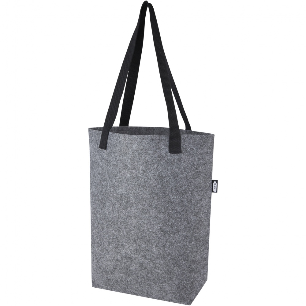 Logo trade promotional giveaways image of: Felta GRS recycled felt tote bag with wide bottom 12L