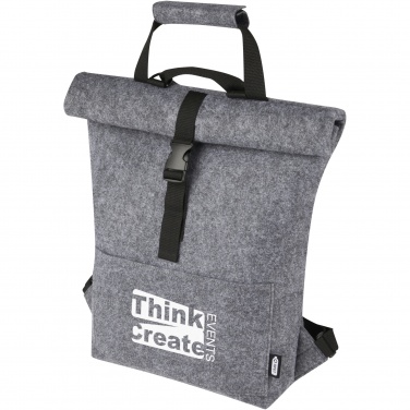 Logo trade promotional items picture of: Felta GRS recycled felt roll-top bike bag 13L