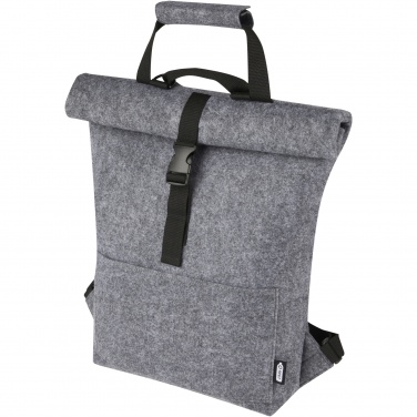 Logo trade corporate gifts picture of: Felta GRS recycled felt roll-top bike bag 13L