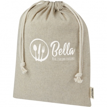 Logo trade promotional products picture of: Pheebs 150 g/m² GRS recycled cotton gift bag large 4L