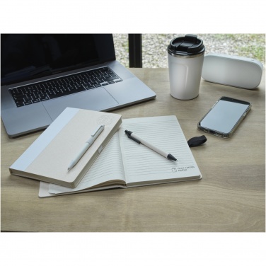 Logo trade promotional giveaways image of: Dairy Dream A5 size reference recycled milk cartons notebook and ballpoint pen set