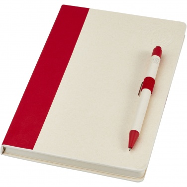 Logotrade promotional merchandise photo of: Dairy Dream A5 size reference recycled milk cartons notebook and ballpoint pen set