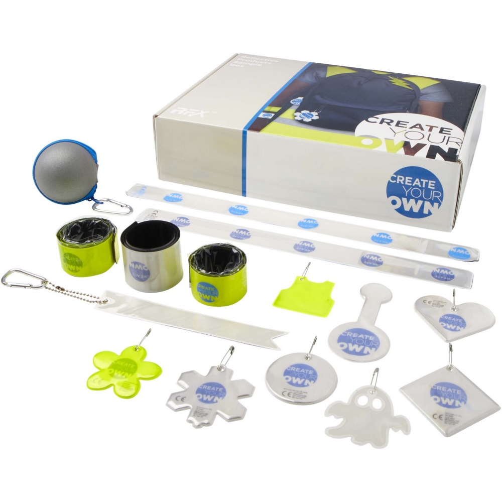 Logo trade promotional gifts image of: Reflective products sample box