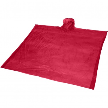 Logo trade corporate gift photo of: Mayan recycled plastic disposable rain poncho with storage pouch