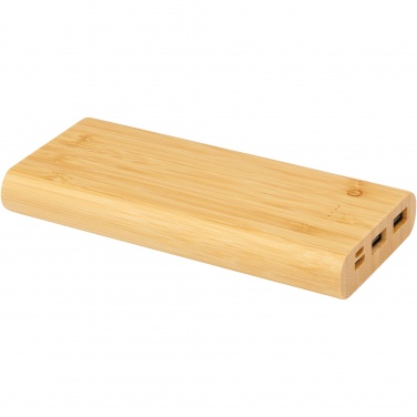 Logo trade promotional merchandise photo of: Tulda 10.000 mAh bamboo power bank
