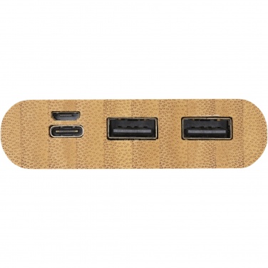 Logo trade promotional items image of: Tulda 10.000 mAh bamboo power bank