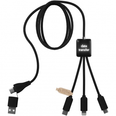 Logotrade corporate gift image of: SCX.design C45 5-in-1 rPET charging cable with data transfer