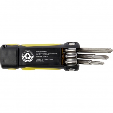 Logotrade promotional giveaways photo of: Octo 8-in-1 RCS recycled plastic screwdriver set with torch