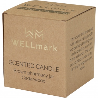 Logotrade business gift image of: Wellmark Let's Get Cozy 650 g scented candle - cedar wood fragrance