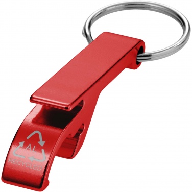 Logotrade promotional giveaways photo of: Tao RCS recycled aluminium bottle and can opener with keychain 