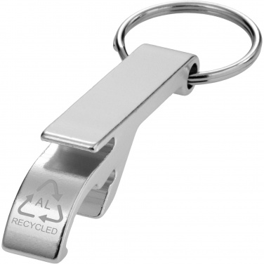 Logotrade promotional merchandise image of: Tao RCS recycled aluminium bottle and can opener with keychain 