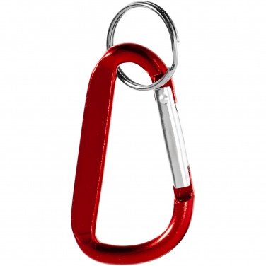 Logo trade advertising products picture of: Timor RCS recycled aluminium carabiner keychain
