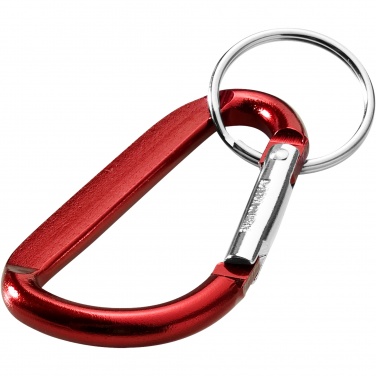 Logo trade advertising product photo of: Timor RCS recycled aluminium carabiner keychain