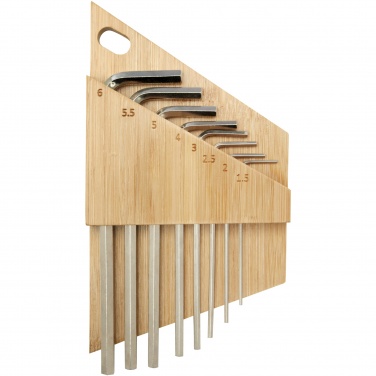 Logo trade promotional gifts image of: Allen bamboo hex key tool set