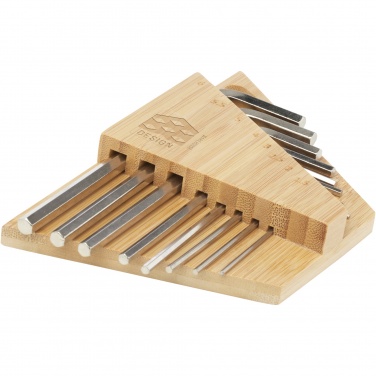 Logo trade promotional products image of: Allen bamboo hex key tool set