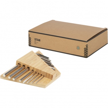 Logo trade promotional giveaways image of: Allen bamboo hex key tool set