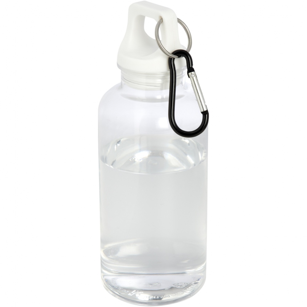 Logotrade promotional gifts photo of: Oregon 400 ml RCS certified recycled plastic water bottle with carabiner