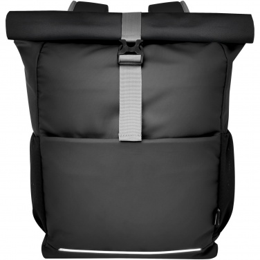 Logo trade promotional products image of: Aqua 15" GRS recycled water resistant roll-top bike bag 20L