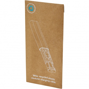 Logo trade promotional products image of: Whiz recycled plastic modular charging cable 